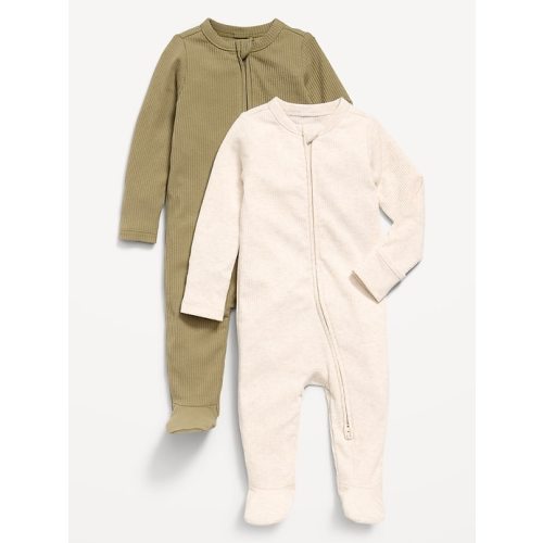 2-Way-Zip Sleep & Play Footed One-Piece 2-Pack for Baby