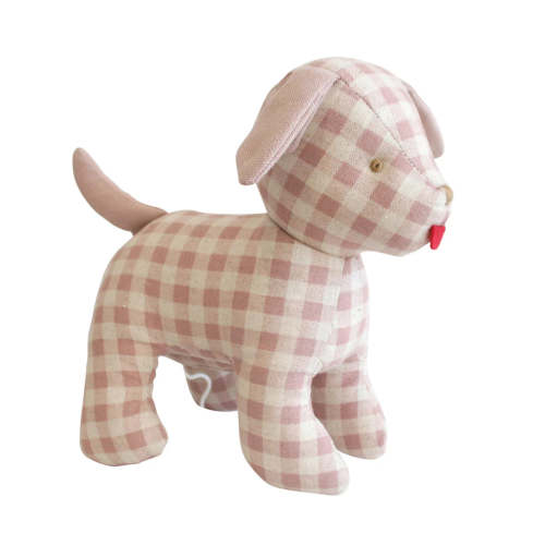 Alimrose Musical Puppy Rose Check Linen