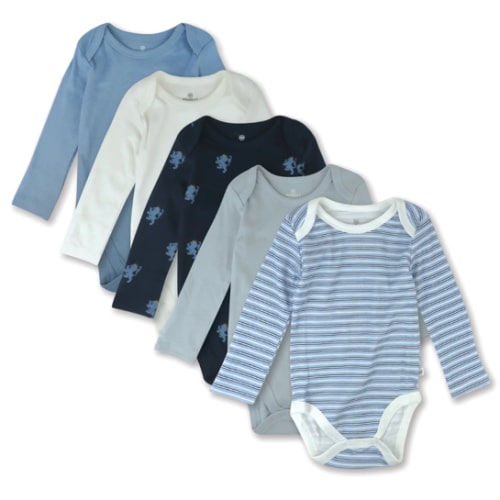 5-Pack Organic Cotton Long Sleeve Bodysuits | Honest Baby Clothing