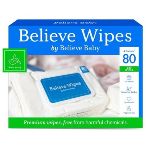 Believe Premium Fragrance-Free Hypoallergenic Baby Wipes