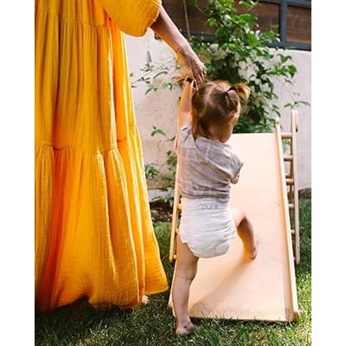 Pura Size 7 Eco-Friendly Diapers (33+lbs) Hypoallergenic, TCF, Soft Organic Cotton, Sustainable, up to 12 Hours Leak Protection, Allergy UK, Recyclable Paper Packaging, 6 Packs of 17 (102 Diapers)