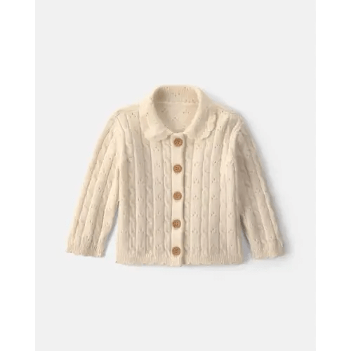 Baby Girl Fair Isle Cardigan Sweater - Cream - OshKosh B'gosh | Carter's
