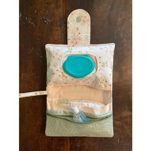 Floral Baby Girl Diaper Clutch | Portable Diaper & Wipes Organizer