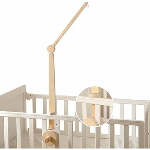 HI BABY MONMENT Crib Mobile Arm - Baby Mobile Hanger with 2-Height Settings Adjustable, Stabilizing Attachment for Added Safety, Mobile Arm for Crib, Sturdy & Secure Design for Nursery Mobile