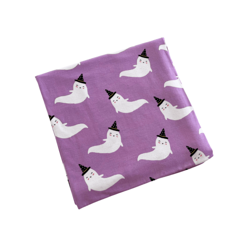 Stretch Swaddle Blanket, Purple Ghost