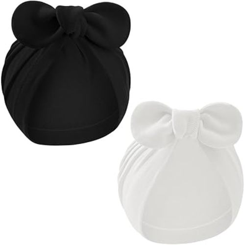 Century Star Newborn Hat for Baby Girls Infant Toddler Soft Hospital Hats Beanie Baby Turbans Head Wrap with Bow Cap