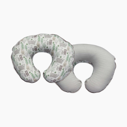 Boppy Organic Fabric Nursing Pillow Cover - Taupe Bear Family