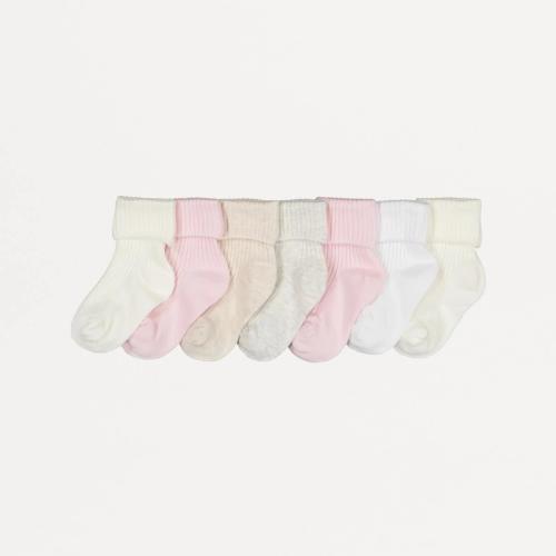 7 Pack Ribbed Socks - Kmart