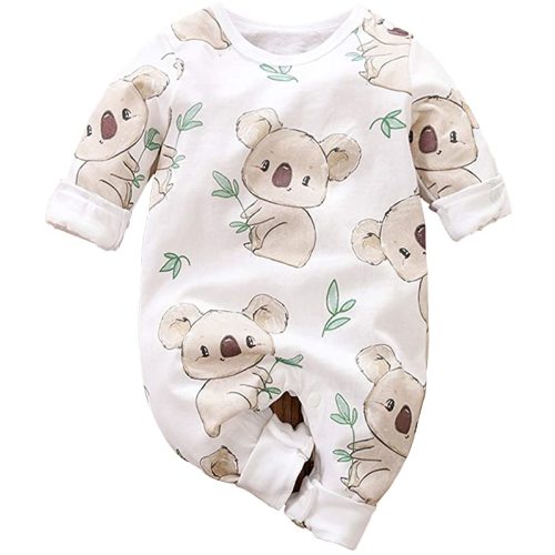 YFYBaby Cute Unisex Baby Boys Girls Romper Long Sleeve Koala Printing Newborn Infant Jumpsuit One Piece