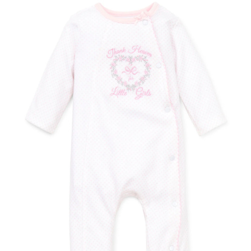 Little Me Clothes for Baby Girls' 100% Cotton Scratch-Free Tag Footie Sleeper
