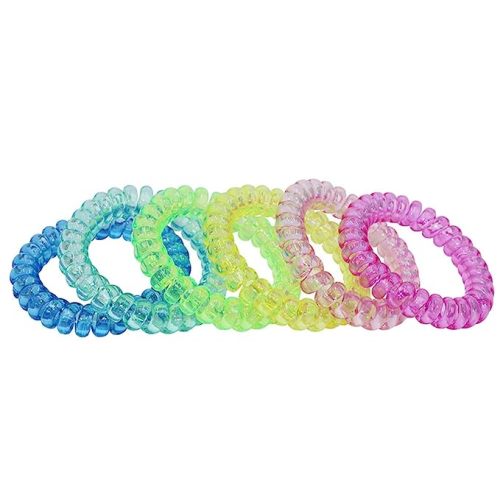 Stretchy Coil Bracelets for Kids, 6 Pack Toddler Bracelets