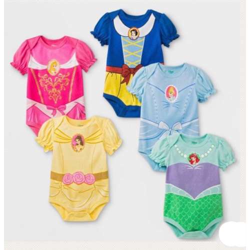 Disney Princess Bodysuit - Snow White, Cinderella, Aurora, Belle, Ariel - Shoes  & Personalized Options