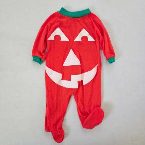 Vintage Jack-o-Lantern Footed PJs 3 months