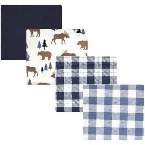 Luvable Friends Little Treasure Flannel Receiving Blankets 4pk