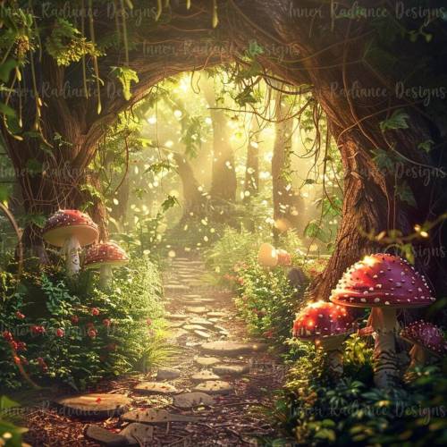 Cottagecore Enchanted Forest Tapestry, Indie Room Mushroom Decor, Large Wall Tapestry, Fairycore Enchanted Forest Decor, Hedge Witch Gift