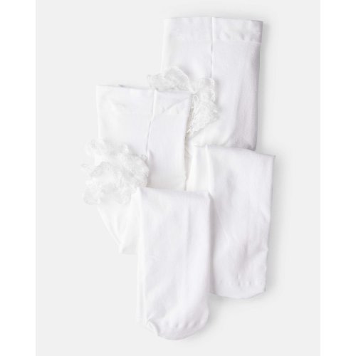 Baby Girl 2-Pack Tights - White | Carter's