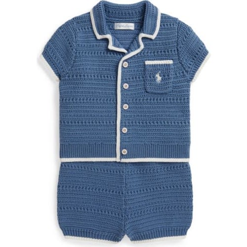Short Sleeve Sweater & Shorts Set, 9M