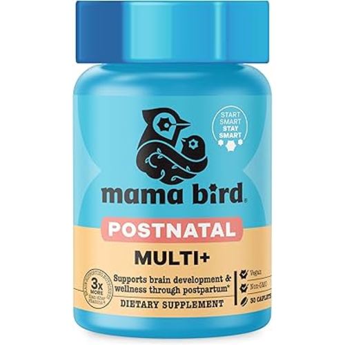 Best Nest Wellness Mama Bird Postnatal Vitamins for Breastfeeding and Postpartum, Whole Food Organic Blend, Methylated Vitamins, Vegan, Once Daily, 30 Ct