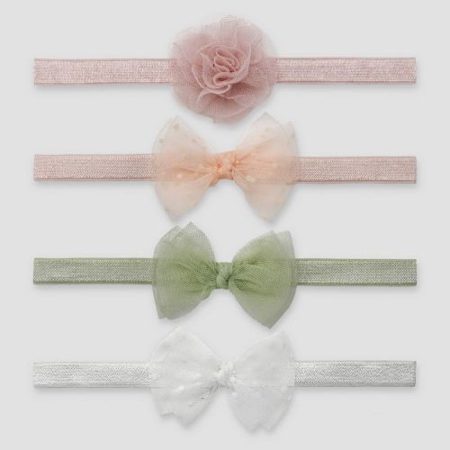 Carter's Just One You® Baby Girls' 4pk Headwrap- Pink/Green Newborn