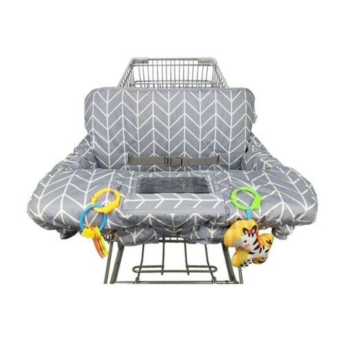 Shopping Cart Cover for Baby ICOPUCA Cotton High Chair Cover, Reversible, Machine Washable for Infant, Toddler, Boy or Girl (Grey Arrow Print)