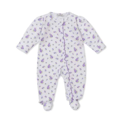 Roses and Blooms Lilac Zip Footie - newborn size