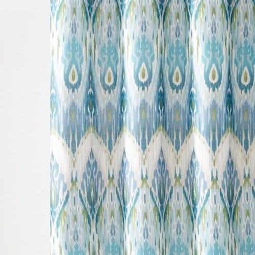 Ikat Drops Shower Curtain Teal Single 72x72
