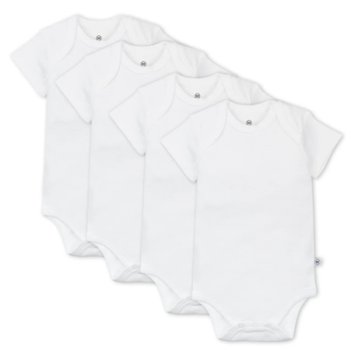 4-Pack Organic Cotton Short Sleeve Bodysuits | Honest Baby Clothing