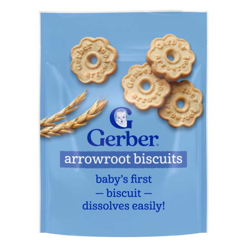Gerber Snacks for Baby Biscuits, Arrowroot, 5.5 oz Bag
