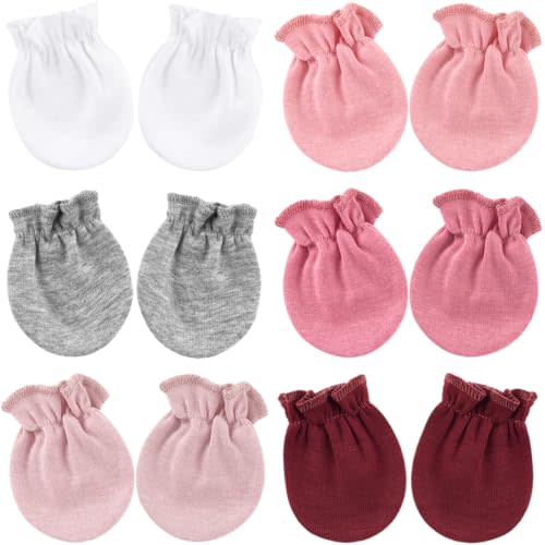 BQUBO Baby Mittens No Scratch Cotton Newborn Infant Glove Soft Skin-friendly Gloves Mittens for 0-6 Months Baby Girl Boy