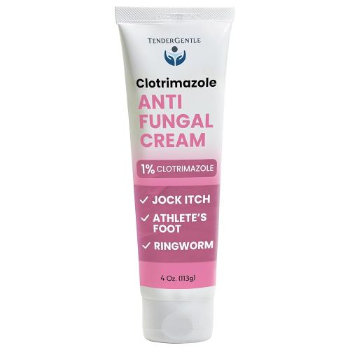 Clotrimazole Antifungal Cream for Skin - 1 Pack with 4 oz. of Clotrimazole Cream for Jock Itch, Athletes Foot Treatment, and More