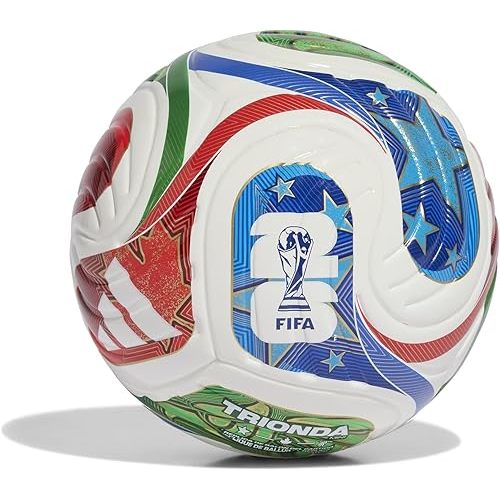 Adidas Unisex-Adult World Cup Mini Soccer Ball, White/Team Royal Blue/Solar Blue/Power Red, 1
