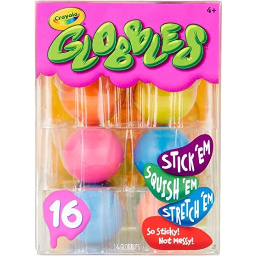 Crayola Globbles Squish Toys (16ct), Sticky Stress Ball for Adults & Kids, Calming Sensory Fidget Toys, Fidget Balls, Stress Relief Gifts, Ages 4, 5, 6
