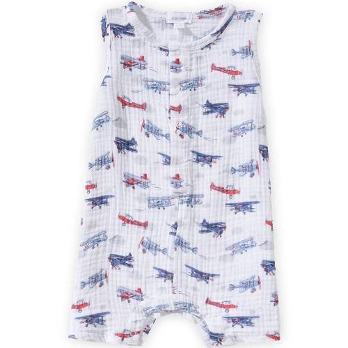 Angel Dear Baby Boys Sleeveless Shortie Vintage Planes Romper