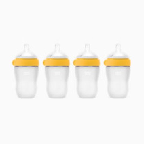 Comotomo Silicone Baby Bottle 2.0 - Yellow, 8 Oz, 4