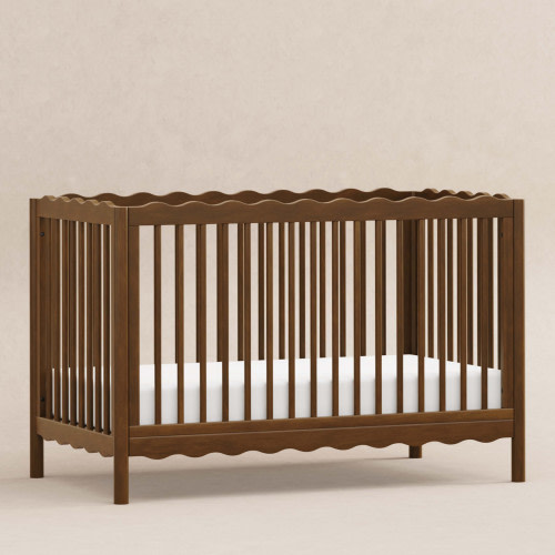 babyletto Swell 4-in-1 Convertible Crib with Conversion Kit - Natural Walnut