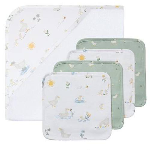 Living Textiles Baby Tractor Ride 5-pc. Bath Gift Set