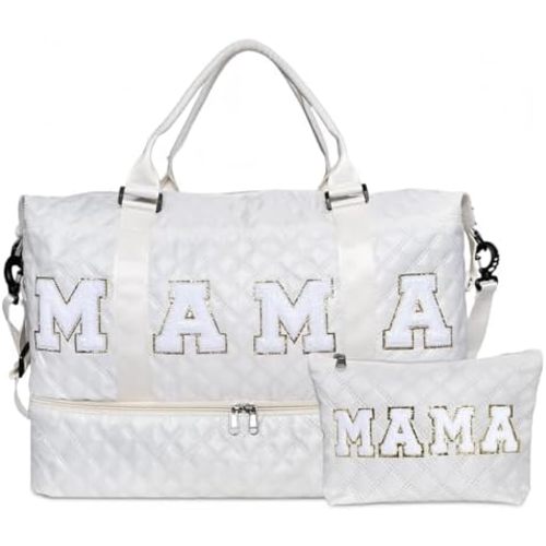 MAMA Hospital Bag For Women Labor Delivery Pregnancy Maternity Travel Duffle Bag with Shoe Compartment for Mom Mommy