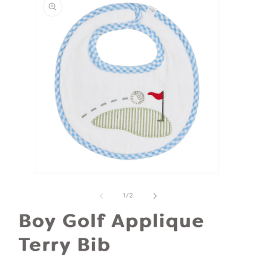 Mud Pie Golf Applique Terry Bibs – Baby Blossom Company