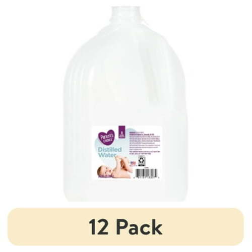 (12 pack) Parent's Choice Distilled Water, 1 Gallon