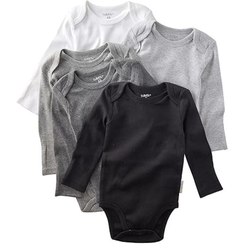 Butterblu Blake 5-Pack Long Sleeve Bodysuits​ 100% Organic Cotton, Unisex