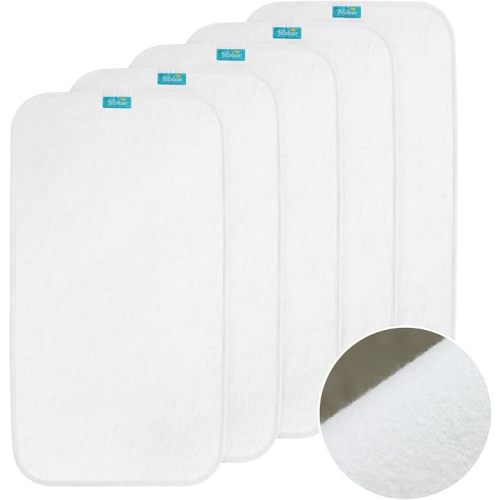 Changing Pad Liners 5-Pack Waterproof, 28"x15", Flannel, Absorbent