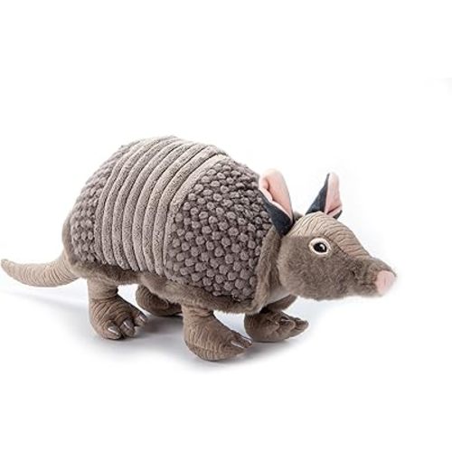 The Petting Zoo Armadillo Stuffed Animal Plushie, Gifts for Kids, Earth Keeperz Wildlife Animals, Zoologee Brown Armadillo Plush Toy, 18 inches