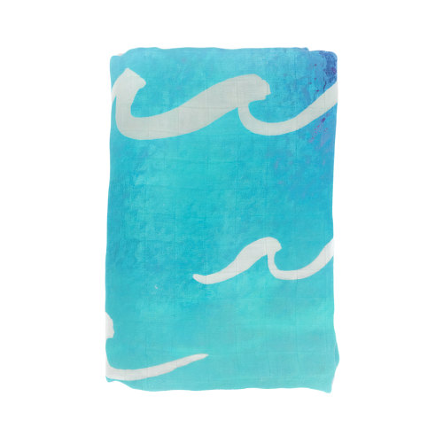 Nalu Muslin Swaddle Blanket - Coco Moon Hawaii
