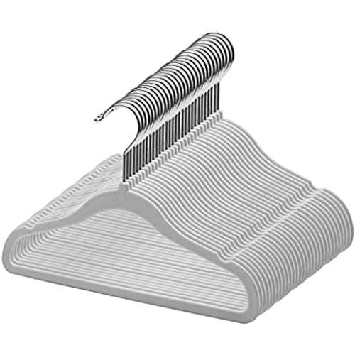 GoodtoU Kids Velvet Hangers,30 Pack Baby Hangers for Closet Non Slip Velvet Clothes Hangers Coat Hangers for Toddler Children Infant Hanger (Light Grey 30Pack)