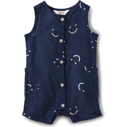 Jacob Sleeveless Playsuit, 0-3M