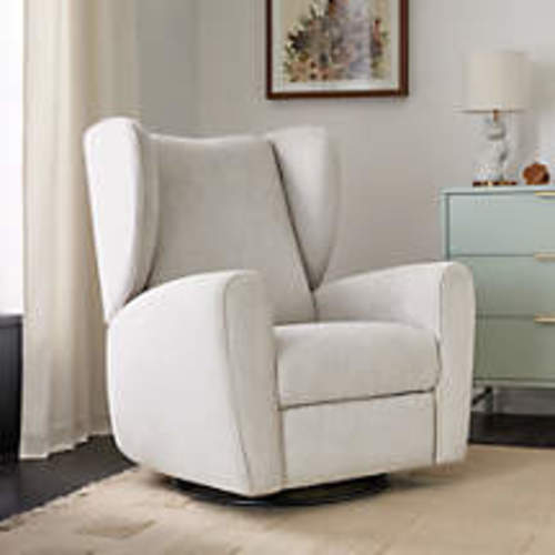 Seesaw Cream Electronic Swivel Glider Power Recliner Nursery Chair
