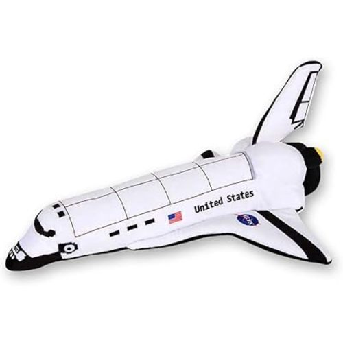 ArtCreativity Stuffed Space Shuttle - 14" Soft Cuddly Astronaut Toy for Kids, Easter Basket Stuffer, Birthday Gift