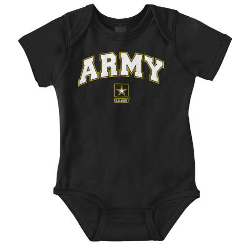 US Army Logo Military PT Training Romper Boys or Girls Infant Baby Brisco Brands 6M