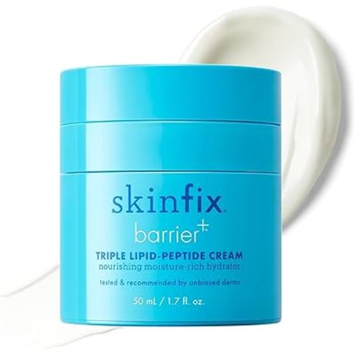 Skinfix Triple Lipid-Peptide Cream - 1.7 oz - Rich Face Moisturizer with Hyaluronic Acid - Hydrates & Restores Dry, Sensitive Skin - Non-Comedogenic, Fragrance Free, Vegan, Cruelty Free