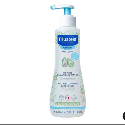 Mustela Baby Cleansing Water - No-Rinse Micellar Water - with Natural Avocado & Aloe Vera - for Baby's Face, Body & Diaper - 1 or 2-Pack - Various Sizes